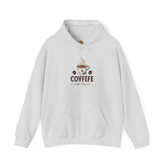 Cozy Covfefe Coffee Sweatshirt - Unisex Heavy Blend™ Hoodie for Coffee Lovers