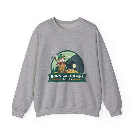 Elon's Emerald Mine Tours Crewneck Sweatshirt - Fun Adventure Apparel